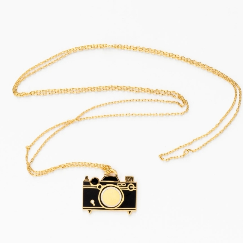 Yellow owl workshop camera necklace